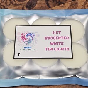 #C3 - 6 Pack White-Unscented Tea Lights